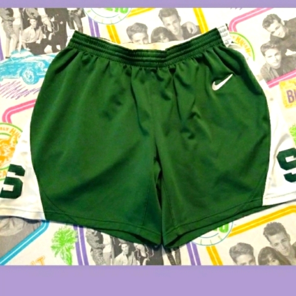 90s Nike Game Worn Used Michigan State Spartans Basketball Jersey Shorts Vintage